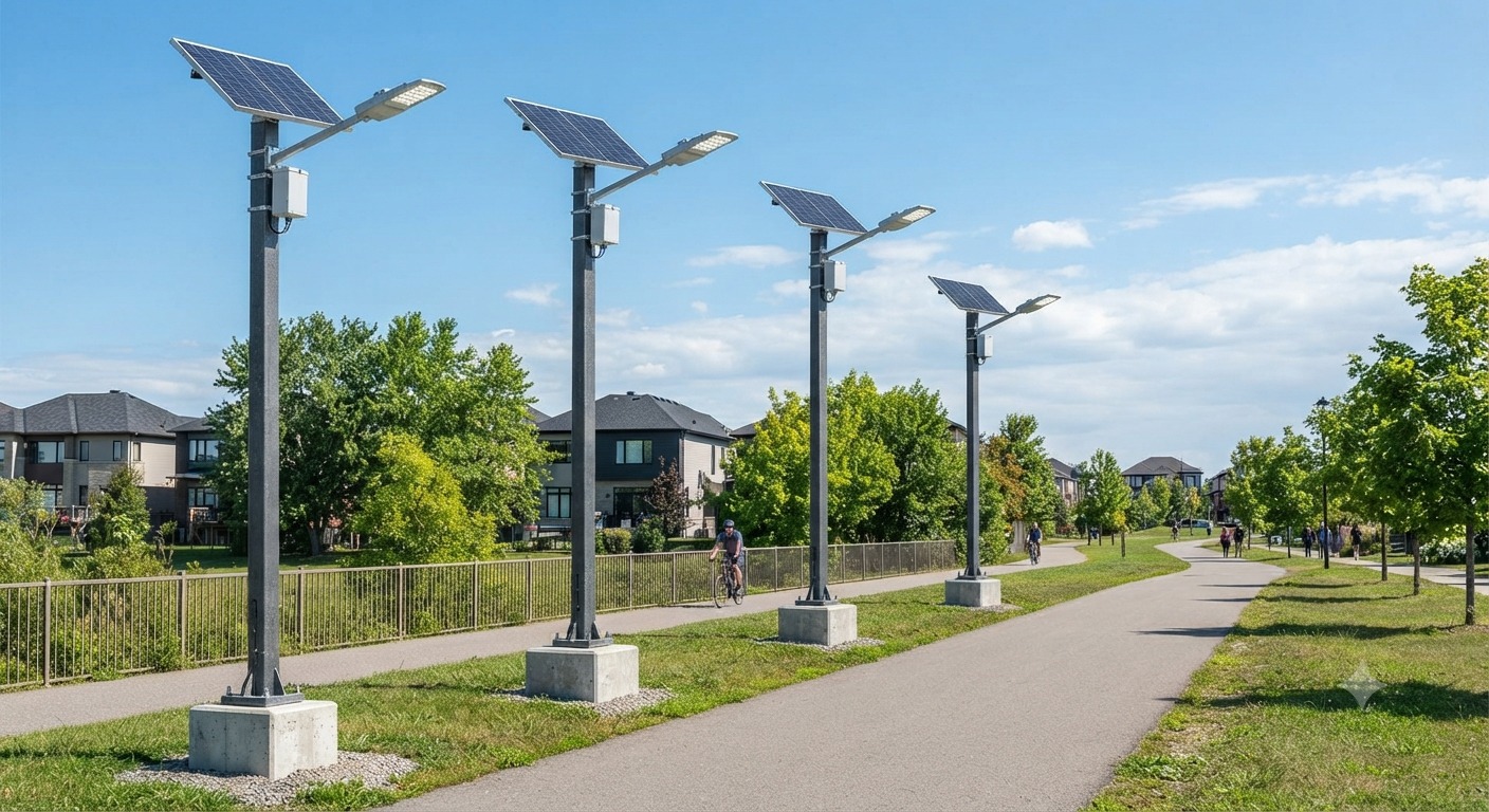 SPGS — Solar Power Generating System (Light, Battery, Panel & Pole Set) — Solar Street Lights by ZIYA Energy Solutions