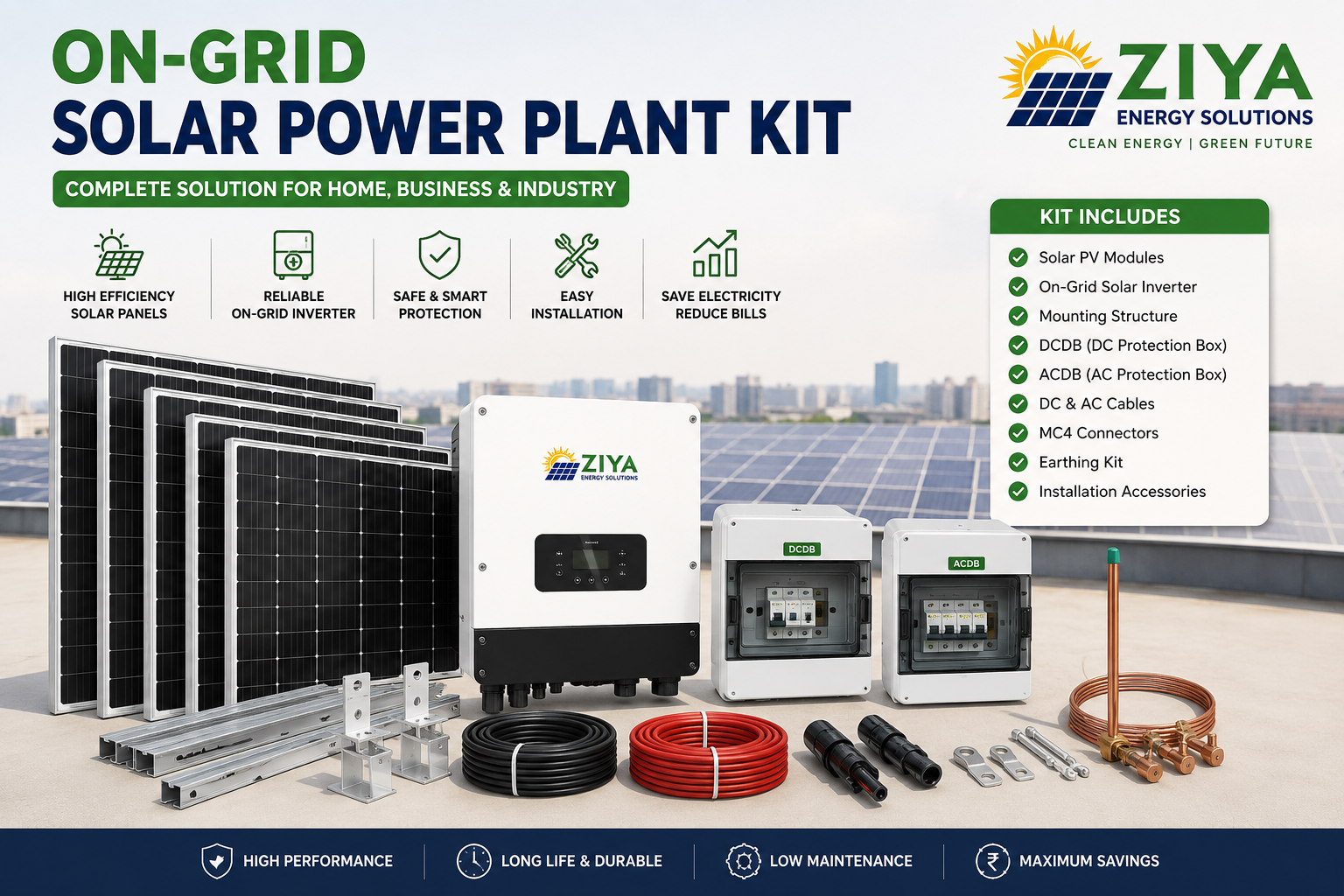 ON-GRID SOLAR POWER PLANT KIT